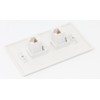 RiteAV - 2 Port Cat6 Female-Female Wall Plate White