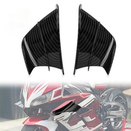 Motorcycle Fairing Winglets, PSLER Universal Wing Spoiler Carbon Fiber ABS Side Fairing Wings for Motorcycle Scooters Bike Modification