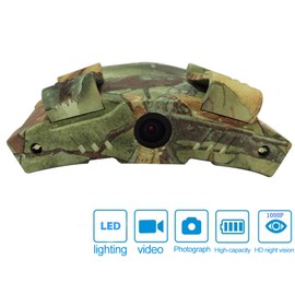 Hiking Hat Clip On Camera HD 1080P Recordings Sports Action Camera Water Proof with 2 LED Emergency Lights Camera