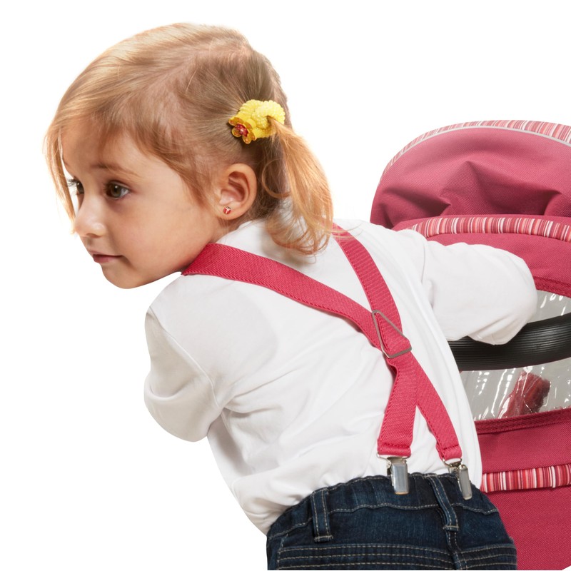 Playshoes Unisex Kids Fully Adjustable Elasticated Suspenders Braces, Pink, 60