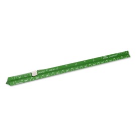 Alumicolor Aluminum Architect Pocket Scale With Clip, 6IN, Green