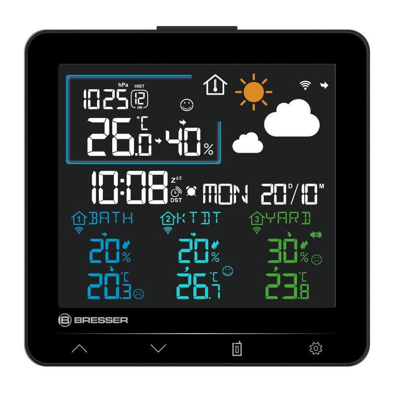 Bresser Quadro Individio NV Weather Station with 3 Outdoor Sensors,