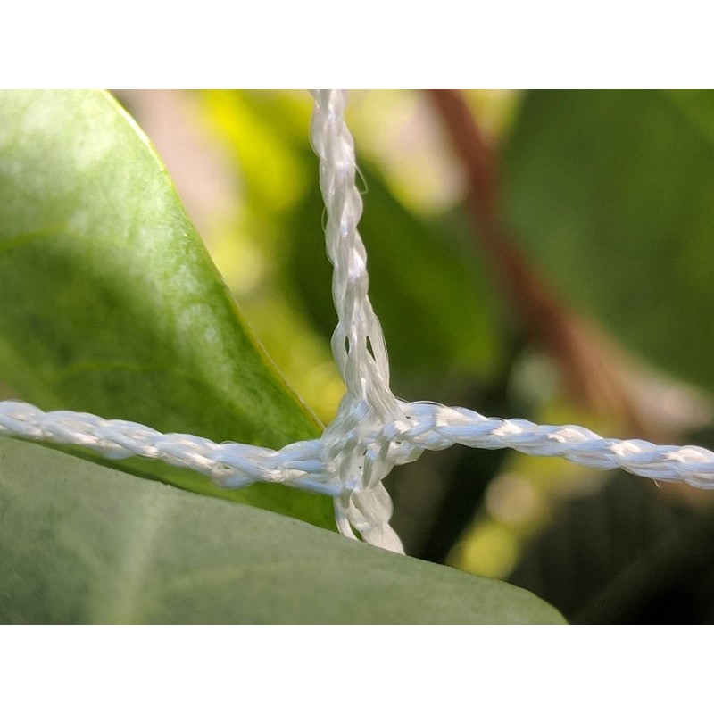 247Garden 6X200FT All-Season Trellis Netting w/ 6in Square Mesh (White,