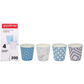 Goodtimes cuarto de baño tazas, 3 oz 200 EA, varios diseños, contemporáneo, 1