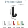 PENGYIP 12Pcs White J-Shaped Wall Hooks, Heavy Duty, Rust Resistant,