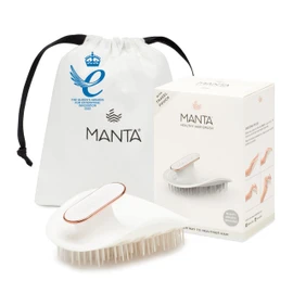 Manta Detangle Hair Brush, Scalp Brush, Detangler Shower Shampoo Brush, Promote Healthy Hair Growth, Premium Wet Tangle Hairbrush, Curly Hair Teaser Massager, Hairbrushes for Women Men Kids, White