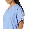 Cherokee Women's S V Neck Scrubs Shirt, Ciel, Small