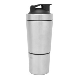 Protein Shaker Bottle, Spiral Mouth 304 Stainless Steel Mixes Shaker Cup with Scale for Gym