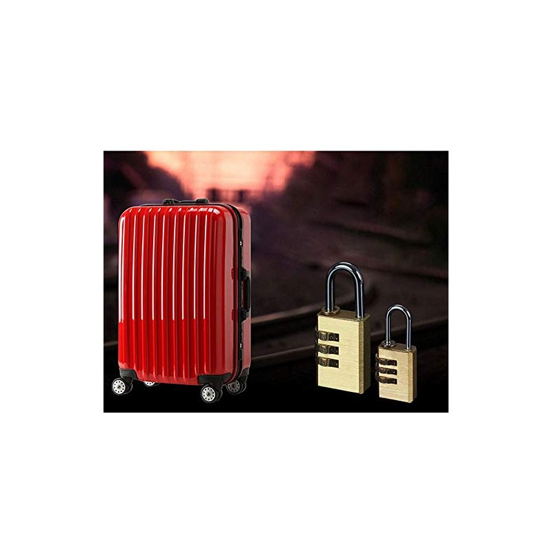 3 Digit Combination Lock, Brass Combination Padlock for Indoor and