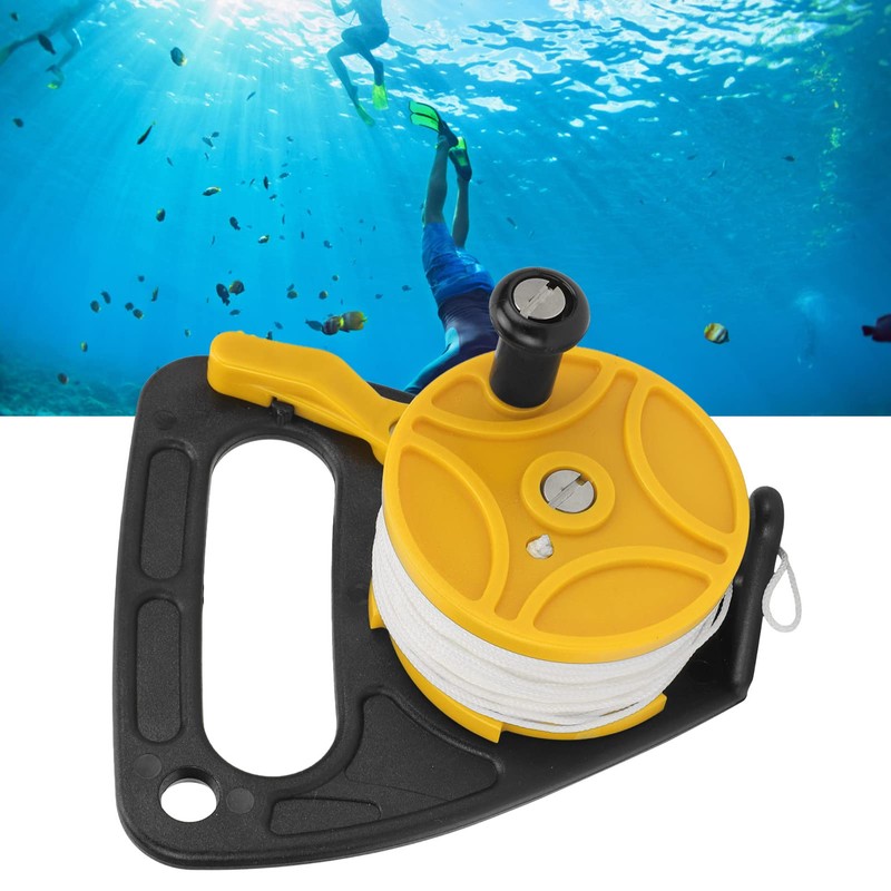Diving Winder Stainless Steel 46M Cord Tear-Resistant Diving Rope for