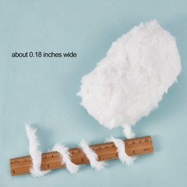 BEEFLYING 2 Volumes Plush Yarn Plush Crochet Yarn Crochet Yarn for Knitting Scarves, Coats, Gloves, Hats, Clothes, Knitting Projects (White)