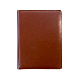Professional Leather Portfolio Binder for Business use, Document Organizer with Smart Storage, Calculator, Writing pad, – padfolio All in one, Office Supplies for Men and Women (Brown)