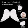 Angel Wings Costume Accessories-Feather Wings for Adults, Lightweight Adjustable Fairy