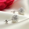 Bellitia Jewelry CZ Diamond Shamballa Stud Earrings Rhinestone Glitter Crystal