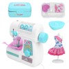 Kids Sewing Machine Toy Kit Portable W/Model Tape Scissor Threader