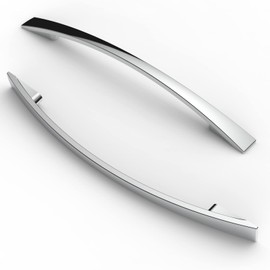 FURNIWARE Pack of 5 Cabinet Pulls, Zinc Alloy Drawer Pulls, Hardware Modern Kitchen Cabinet Door Handles, for Kitchen and Bathroom Cabinets Cupboard, Chrome-160mm(6.3 Inch) Hole Center