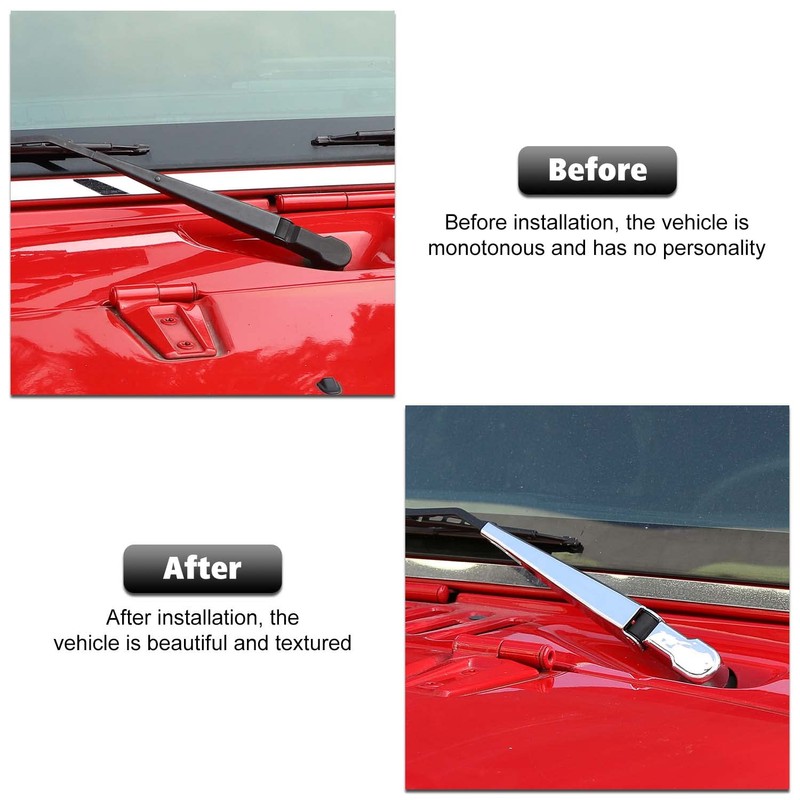 Windshield Wiper Blades Trim Cover,Front & Rear Window Wiper Arm