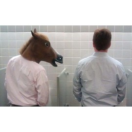 [ShuaWdk] Laughing Face Horse, Halloween Funny Cosplay, Horse Mask, Funny Mask, Animal Mask, Headwear, Mask, Disguise, Phantom Mask, Cosplay, Realistic Rubber Halloween Props (New Horse Head Mask)