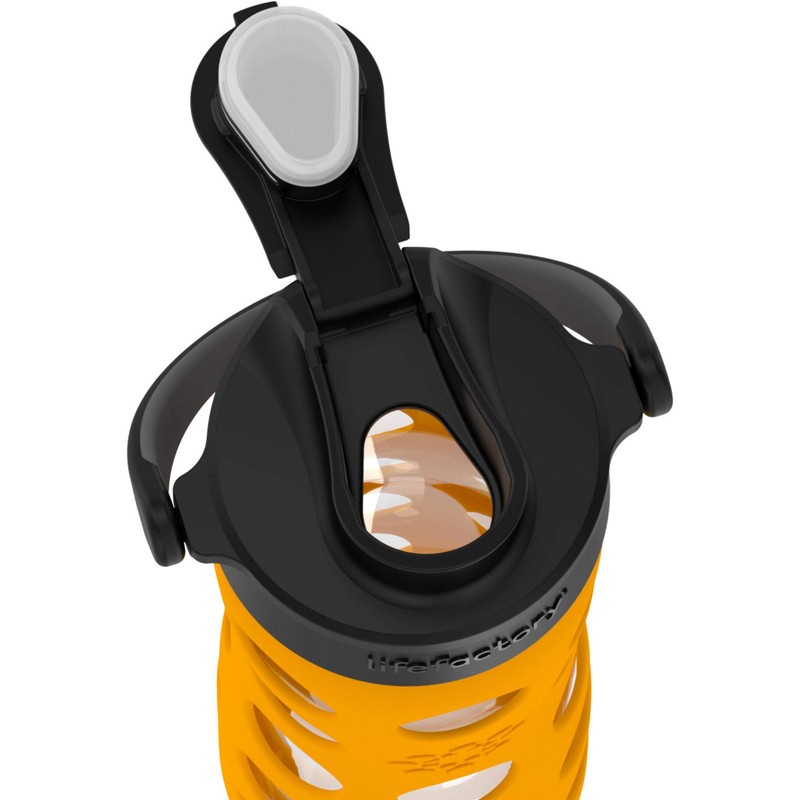 Lifefactory 16-Ounce Glass Water Bottle with Active Flip Cap and