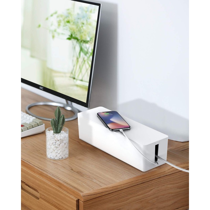 ORICO PB3218-WH Cable Box, Power Strip, Storage Case, Hide Wiring,