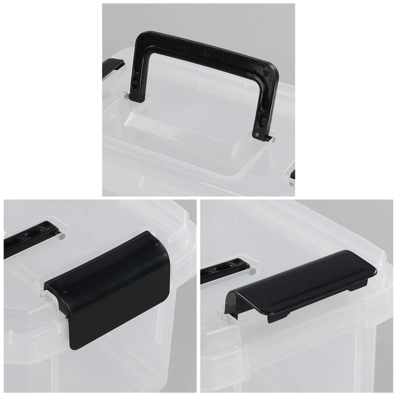 Cadineer 2L Mini Plastic Storage Boxes, Set of 4 Clear