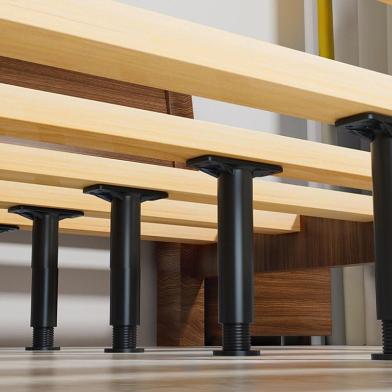 Luxshiny 2 Pcs Bed Frame Support Legs - Adjustable Furniture