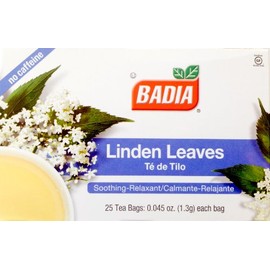 Badia Linden Leaves Tea -- 25 Tea Bags - 2 pc