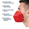 SPARC LIGHTING 5-Layer Disposable Ruby Red Face Mask Made in