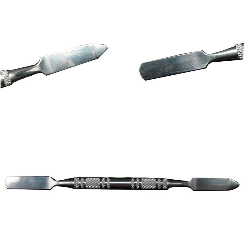 Maquillali Paleta Acero Inoxidable Para Mezclar Maquillaje Con Espátula Rectangular