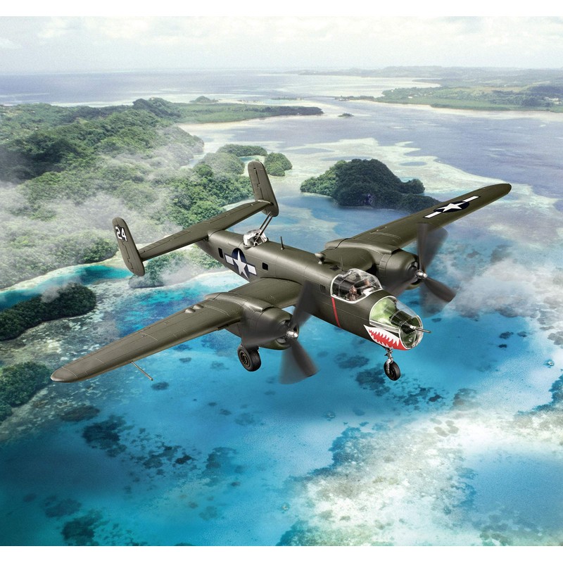 Revell Easy-Click 03650 B-25 Mitchell 1:72 Scale Unbuilt/Pre-coloured/Click-Together (Non-Glue) Plastic