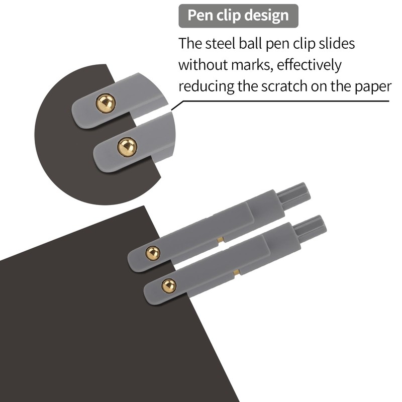 Ddaowanx Gel Pens, 6 Pcs 0.5mm Quick Dry Black Ink