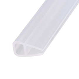 uxcell Frameless Glass Shower Door Sweep - Door Bottom Side Seal Strip U-Type with 8mm Drip Rail - 6mm Glass X 2000mm Length