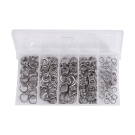 Split Ring Stainless Steel Fishing Tackle Ring Chain Connector High Strength Split Ring 200pack/box Split Rings Spinner Making Tools Spinner Making Tools Fishing Split Rings