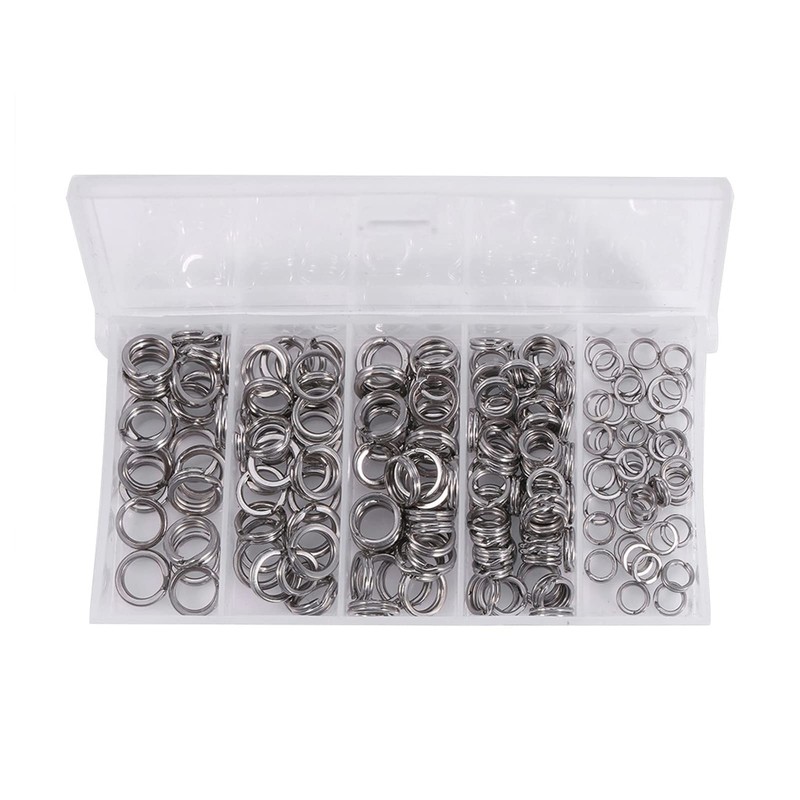 Split Ring Stainless Steel Fishing Tackle Ring Chain Connector High