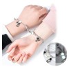 Pulsera Parejas Imán Astronauta Brilla Oscuridad Gris Ajustable AKELIN