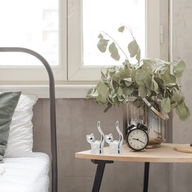 TENDYCOCO 2Pcs Cat Ring Holders Cat for Women Cat Ornaments for Home Plating Adornments Jewelry Storage Racks（Silver）