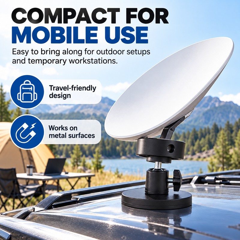 Magnetic Mount for Starlink Mini Antenna – Adjustable Angle Base