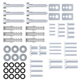 conecto Vesa Screws Set 66 Pieces for Monitor and TV up to 80 Inches, M4 M5 M6 M8 Screws and Spacers, Universal for TV Wall Mount, Stand and Bracket, Silver