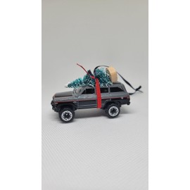 SpeedTails 3" Christmas Ornament with Tree for Jeep Wagoneer Owners by Speedtails | Gift Ideas for Jeep Wagoneer