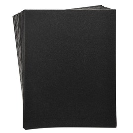 30 Sheets Black Glitter Cardstock Paper for Arts and Crafts Projects, DIY Party Decor, Letter Size (8.5 x 11 In)