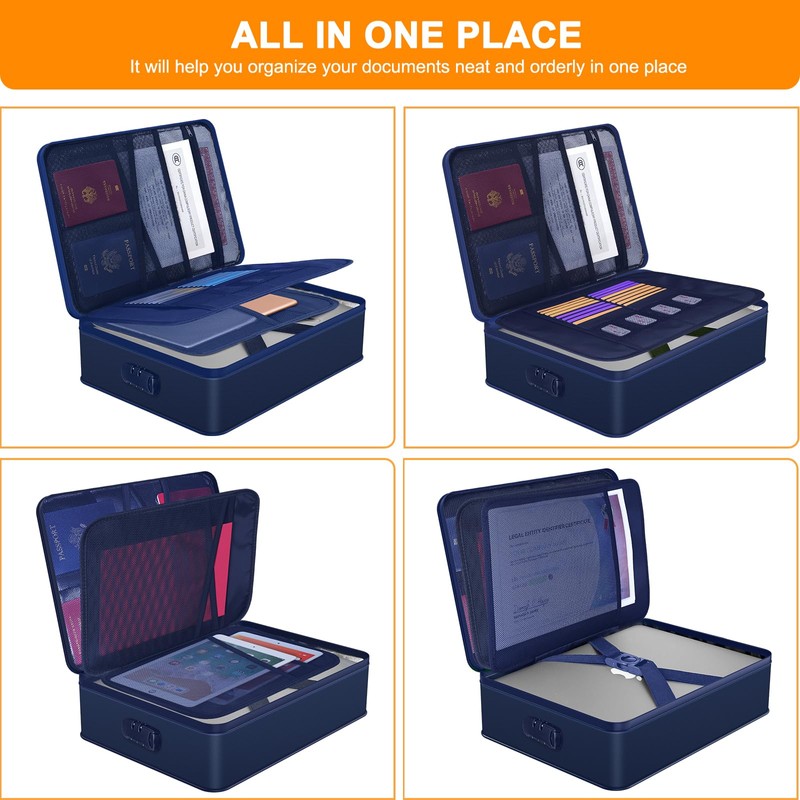 Noiposi Document Organizer with 5200℉ Heat Insulated,Waterproof and Fireproof Document