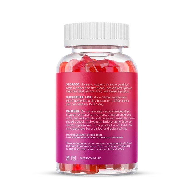 Enevolve PQQ Gummies 20mg Supplement, 2 Month Supply, Mitochondrial Support,