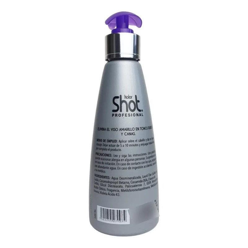 Shampoo Matizador Cabello Canas Platino Kolor Shot 300ml