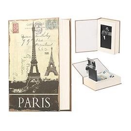 Xcase Book Safe: Steel Book Safe Disguised as Travel Guide, Real Book Pages (Book Safe, Secret Hideaway Keys)
