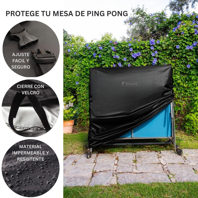 DICAPA Table Tennis Table Cover, Protective Cover for Folding Table