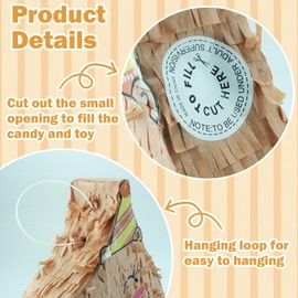 Hippie Pinata,Capybara Piñata with Blindfold and Bat Stick for Kids Groovy Hippie Theme Birthday Party Game Decorations Shower Photo Props Wedding Party Supplies