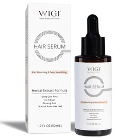 WIGI Hair Serum - Fast Absorbing, Water Based, Herbal Infused, Lightweight & Non Greasy Formula for Thicker, Fuller Hair - Scalp & Hair Scalp Serum for Frizzy, Damaged Hair
