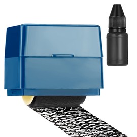 Identity Protection Roller Stamp Wide Rolling Theft Identity Prevention Stamp for Secure Confidential ID Blackout Security, Anti Theft and Privacy Safety (Dark Blue, 1)