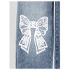 BEAUDRM Girl's Y2k Bow Print Baggy Jeans Wide Leg High