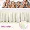 RIMELA Bed Skirt King Size Ivory 18 Inch Drop, Wrap